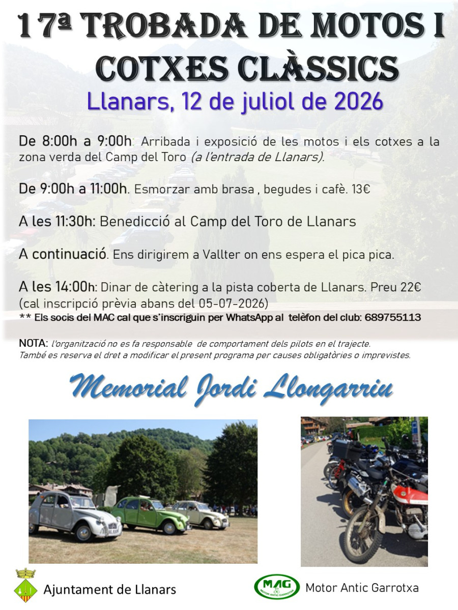 15a Trobada de motos i cotxes clàssics