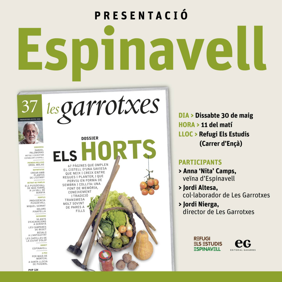 Presentació de la revista "Les Garrotxes" dedicada als horts