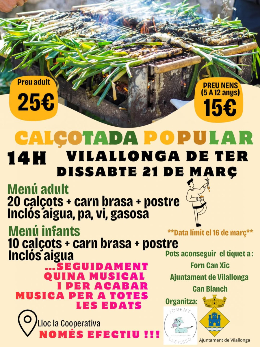 Calçotada popular a Vilallonga!