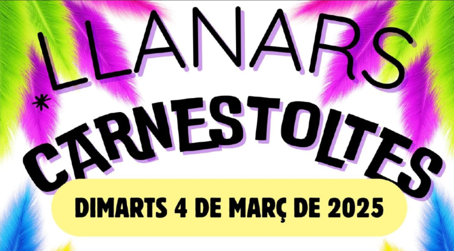 Sopar de Carnestoltes a Llanars + Animació musical a càrrec de BRtranDJ