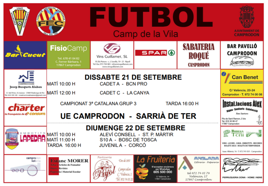 Futbol al Camp de la Vila