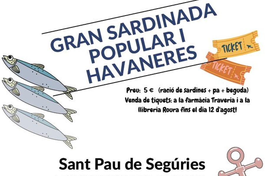 Sardinada popular i Havaneres amb Rom Cremat!