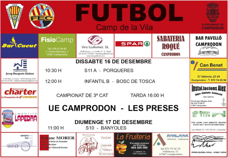 Futbol al Camp de la Vila