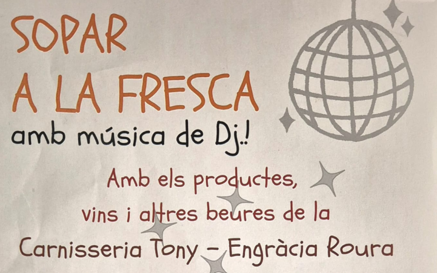 Sopar a la fresca amb música de DJ