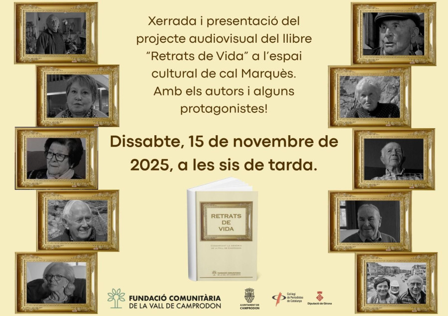 Presentació del llibre: "Retrats de vida"