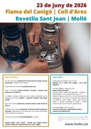 Arribada de la Flama del Canigó a Molló