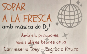 Sopar a la fresca amb música de DJ